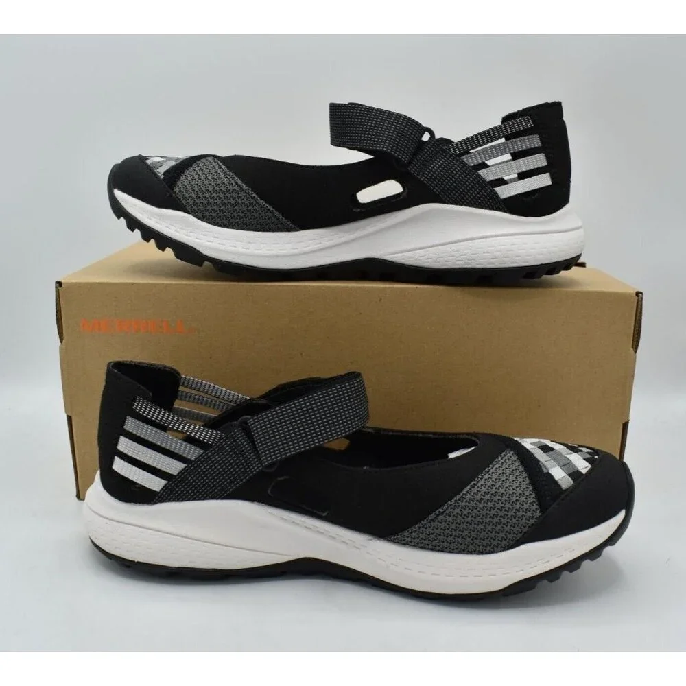 Merrell Womens Size 8 Bravada 2‎ Wrap Black White Sneaker Sandals Shoes